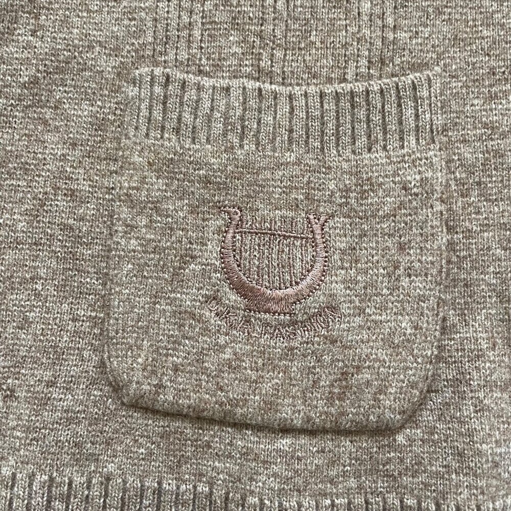 Vintage DaeKwanRyung Mens Ribbed Knit Button-Up Vest Pockets Size XL Brown - Picture 7 of 7